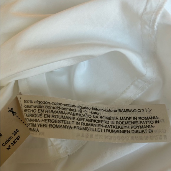 Massimo Dutti 100% Cotton White Asymmetrical Sleeveless Top Blouse - Picture 7 of 8